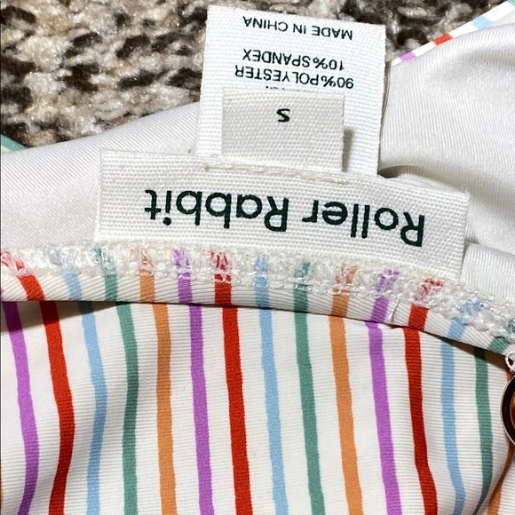 Roller Rabbit Multicolor Striped One Piece Scoop Neck Swimsuit - Picture 9 of 12